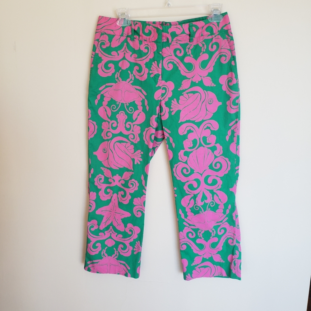 Vintage Lilly Pulitzer Where's the Reef Capris 8